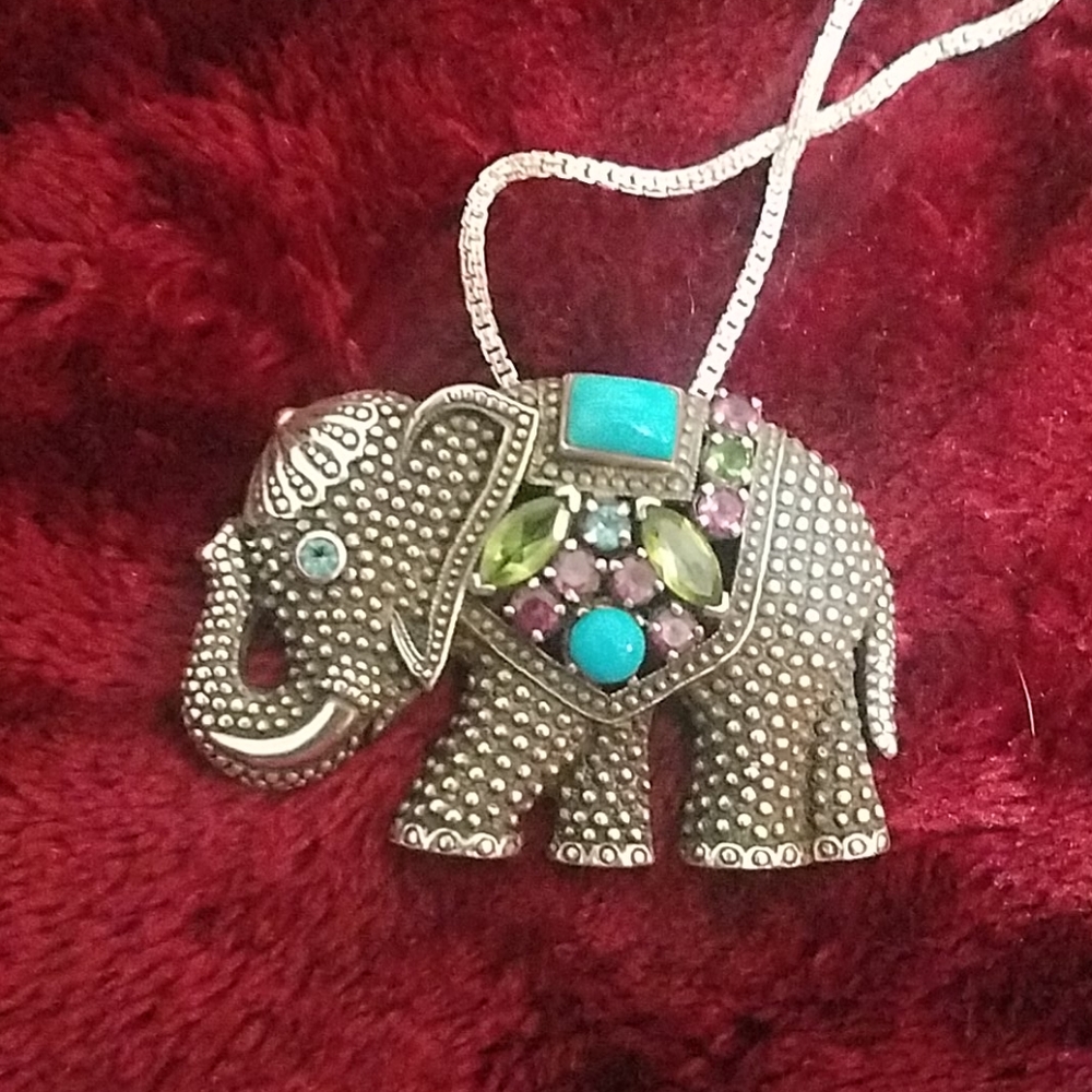 NICKY BUTLER Elephant Pin/Pendant/Necklace